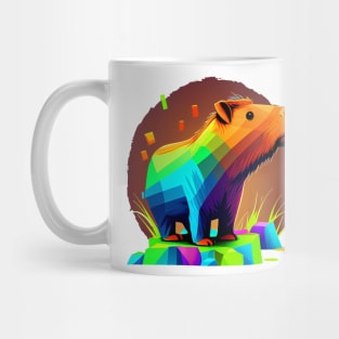 Colourful capybara Mug